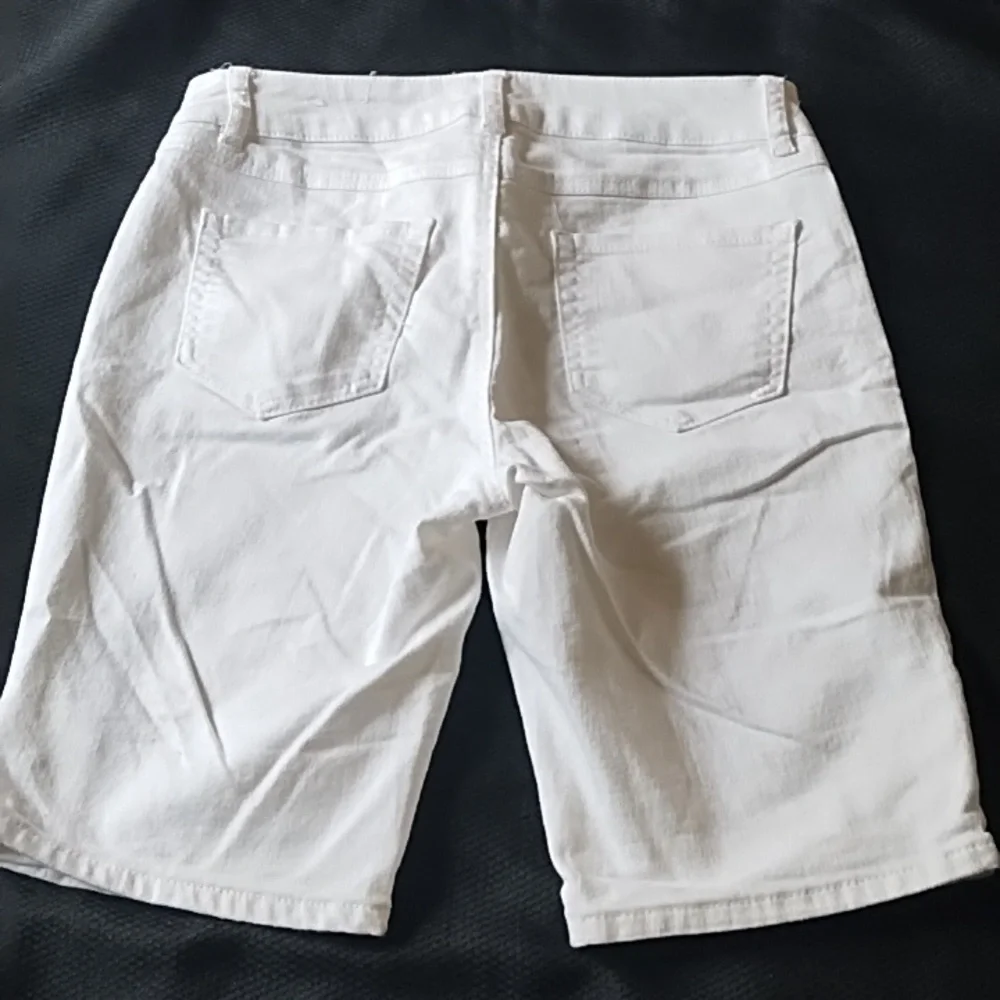 D.Jeans White Denim Bermuda Shorts